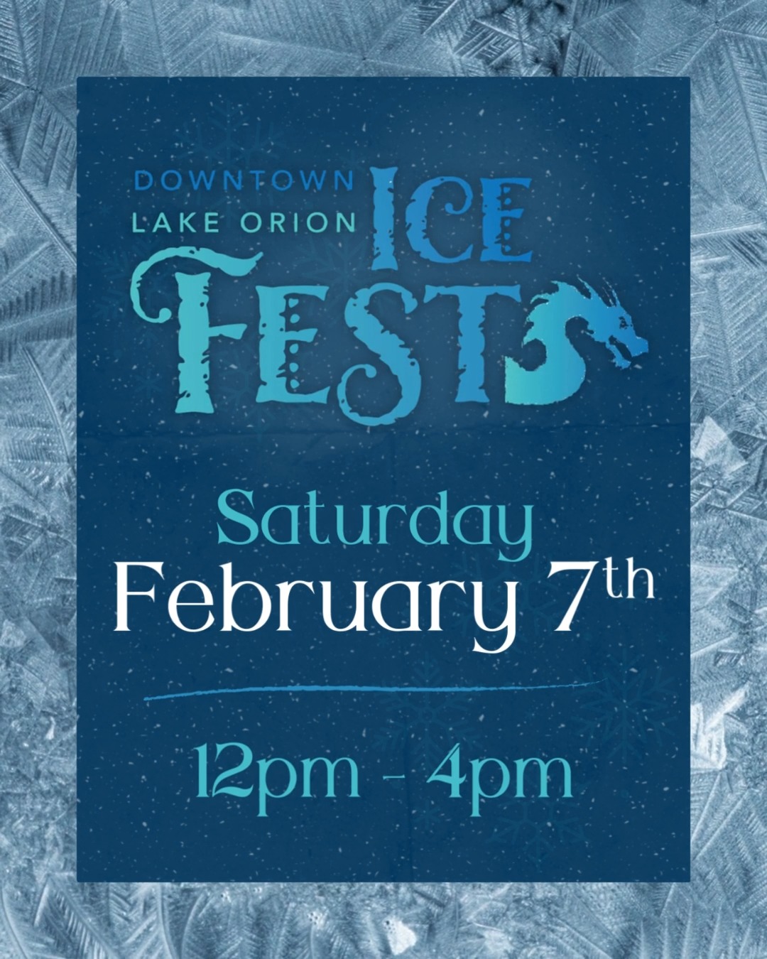 Come to Downtown Lake Orion on February 7th for Ice Fest 🧊✨ With various activities and events, Ice Fest will have something fun...