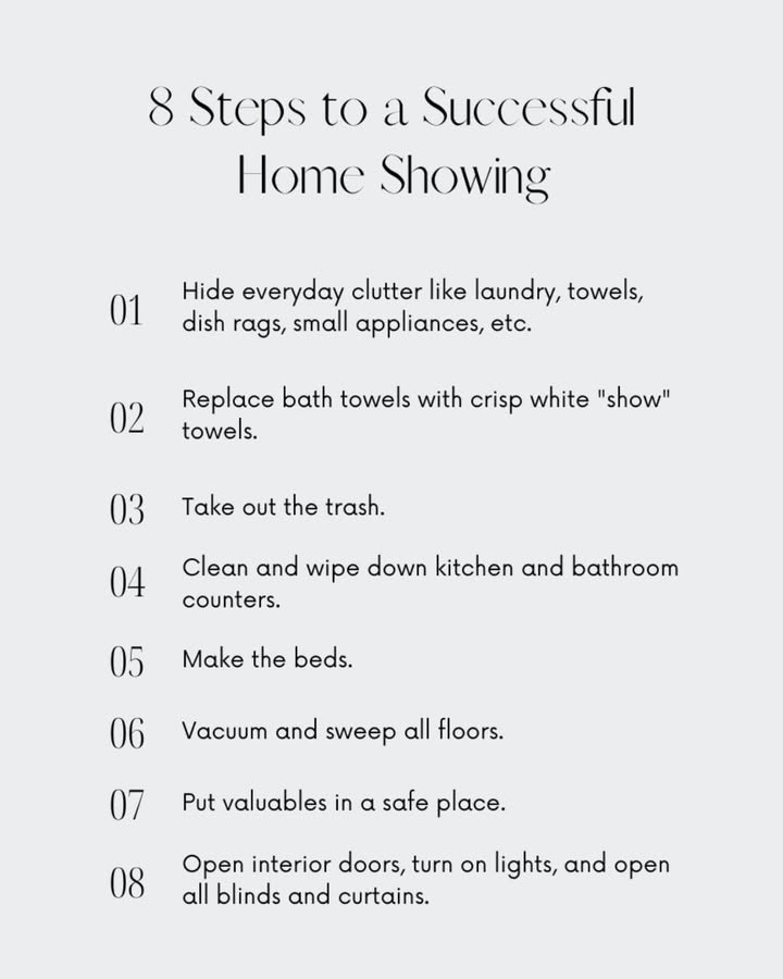 A lot goes into a successful home showing